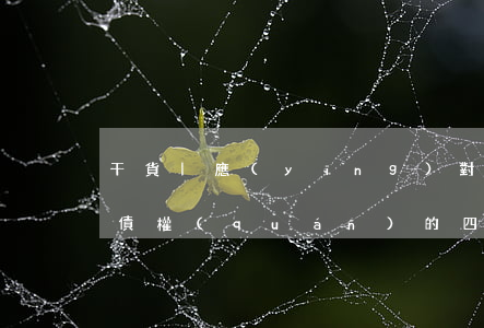 干貨 | 應(yīng)對企業(yè)不良債權(quán)的四條對策